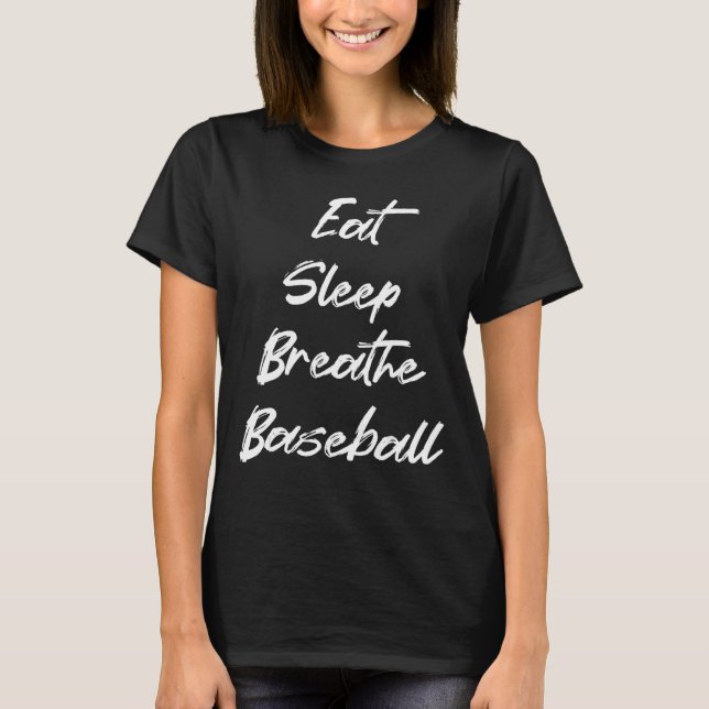 T-shirt Mangez Sleep Respire Baseball Baseball (Devant)