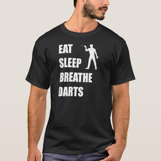 T-shirt Mangez Sleep Respire les fléchettes (Devant)