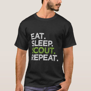 T-shirt Mangez Sleep Scout Répéter Cub Love Scoutisme Lead