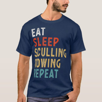 T-shirt Mangez Sleep Sculling Raideur Répéter Drôle Joueur