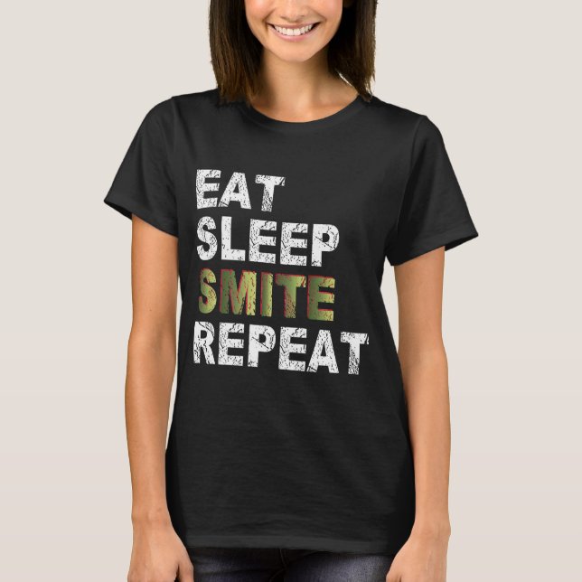 T-shirt Mangez Sleep Smite Repeat (Devant)