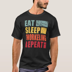 T-shirt Mangez Sleep Snorkeling Répéter