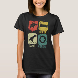T-shirt Mangez Sleep Tame Répéter Dinosaur geek de jeu Din