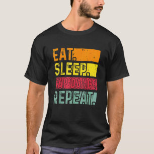 T-shirt Mangez Sleep Tap Dance Répétée Danseuse Retro Vi