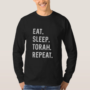 T-shirt Mangez Sleep Torah Répéter Hébreu Juif Matan Torah