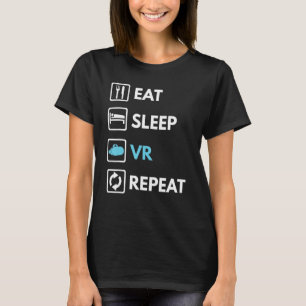 T-shirt Mangez Sleep VR Répéter Funny VR Gamer Boy VR Athl