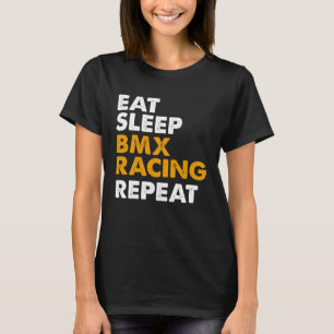T-shirt Mangez Sommeil BMX Répéter Vélo Rider Hommes Femme