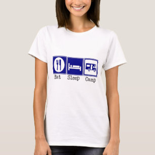 T-shirt Mangez. Sommeil, camp