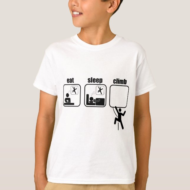 T-shirt Mangez. Sommeil. Montée (Devant)