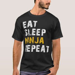 T-shirt mangez sommeil ninja répéter