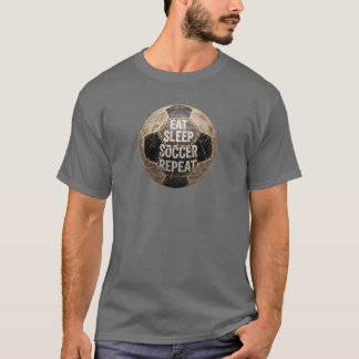 T-shirt mangez sommeil soccer répéter