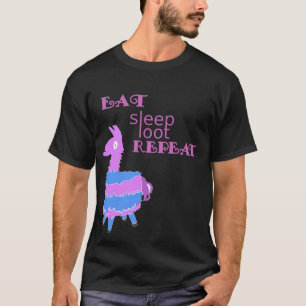 T-shirt Mangez un tas de sommeil Répéter le chemisier Ll