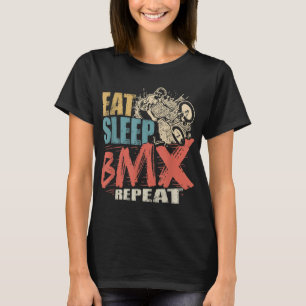 T-shirt Mangez vintage Sleep BMX Répéter Funny BMX Vélo