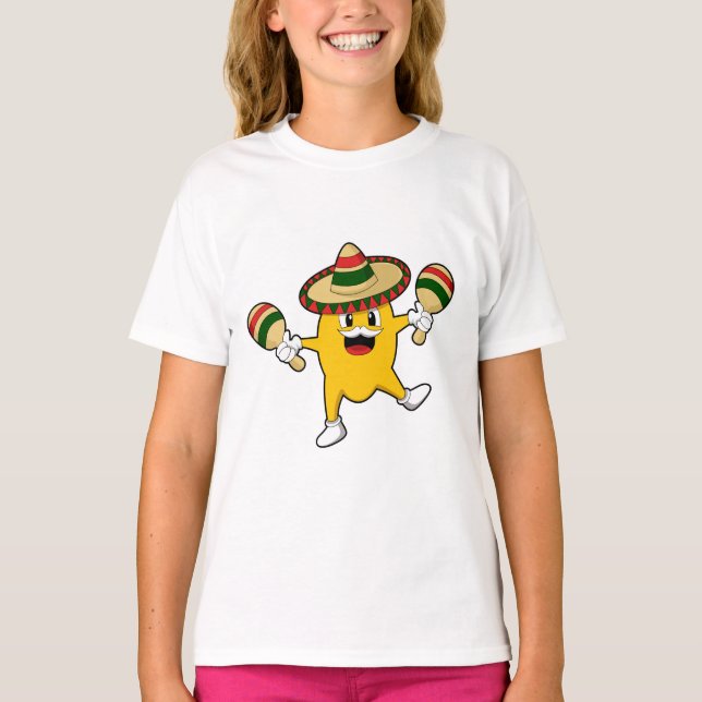 T-shirt Mango comme musicien avec Maraca (Devant)