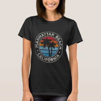 T-shirt Manhattan Beach California Ca Vintage Graphisme Re