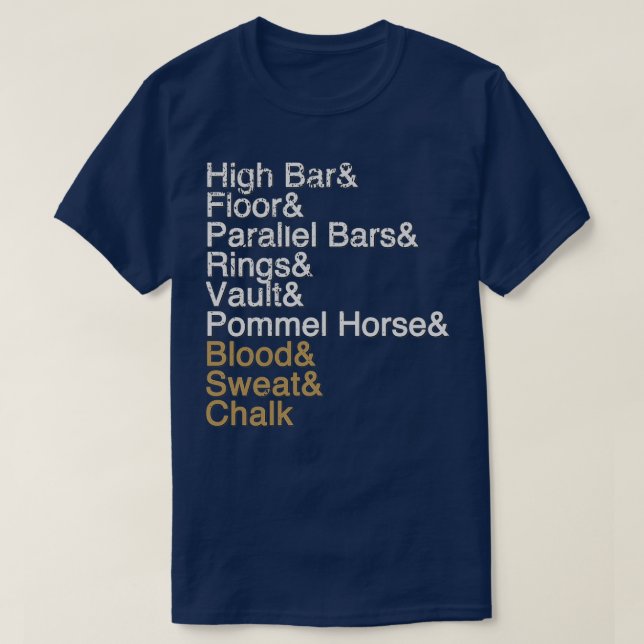 T-shirt Manifestations de gymnastique masculine (Design devant)
