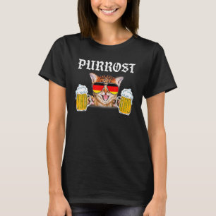 T-shirt Manifeste de chat Allemand Octoberfest Femmes Purr