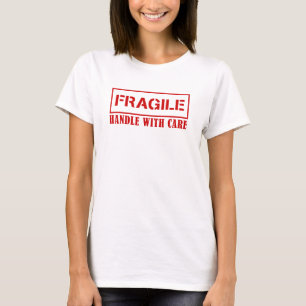 T-shirt Manipulation avec soin Autocollant fragile de l'éc