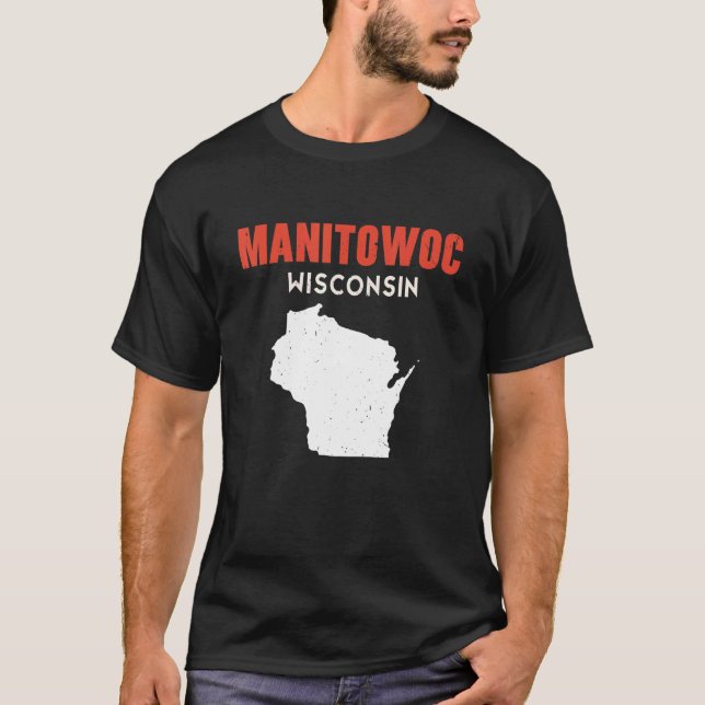 T-shirt Manitowoc USA State America Travel Montanan Helena (Devant)