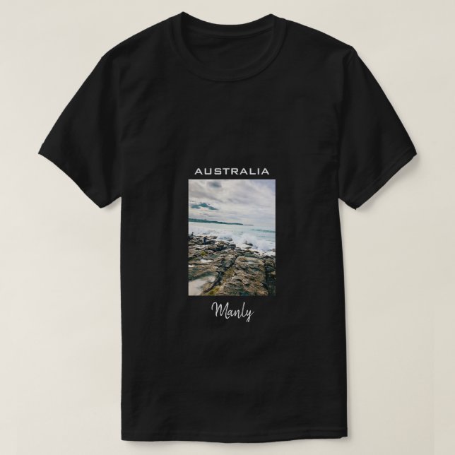 T-shirt Manly Beach surf océanique Australie Voyage (Design devant)