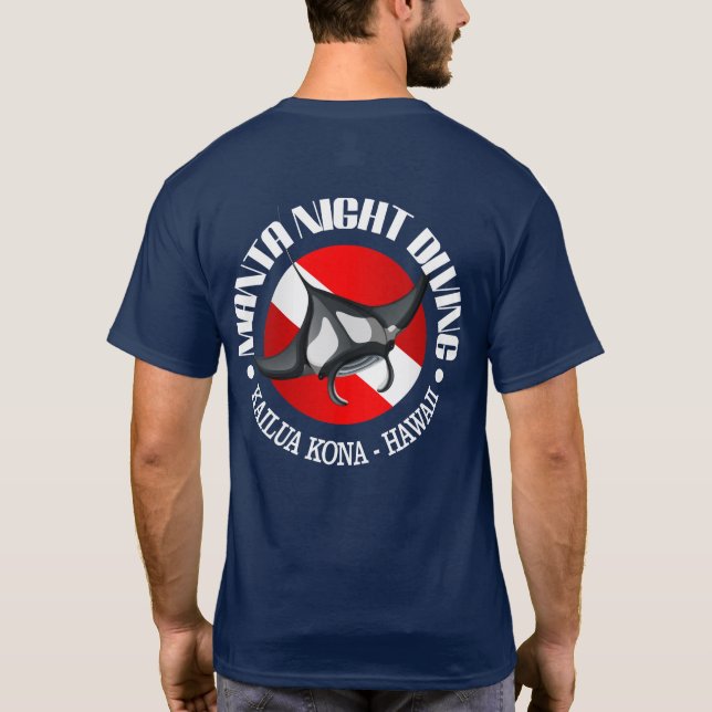 T-shirt Manta Night Diving (Kailua Kona) (Dos)