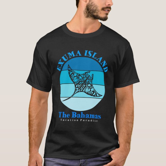 T-shirt Manta Ray Exuma Island Bahamas Océan (Devant)