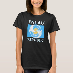 T-shirt Manta Ray Sur Palauan Drapeau Des Palaos