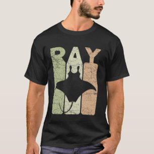 T-shirt Manta Ray Vintage Stingray Rétro Océanologie