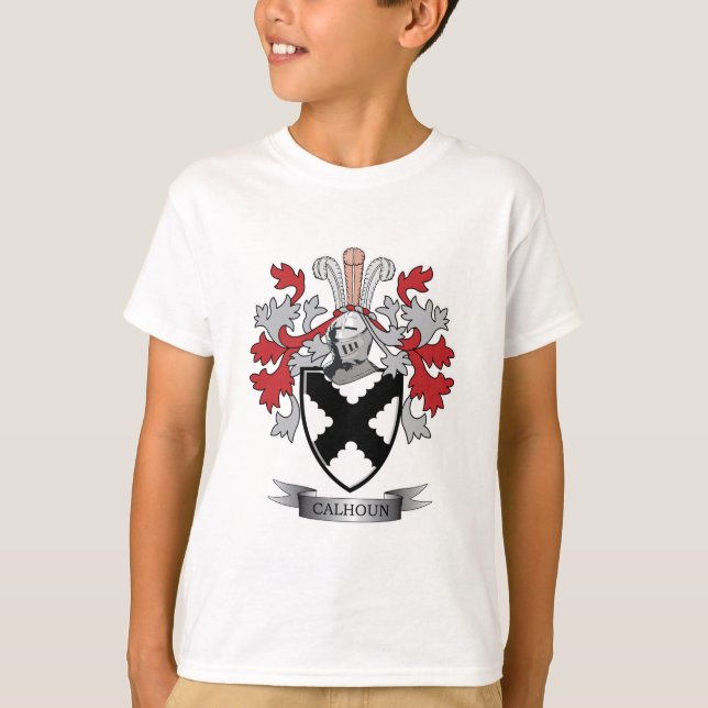 T-shirt Manteau de crête de famille de Calhoun des bras (Devant)