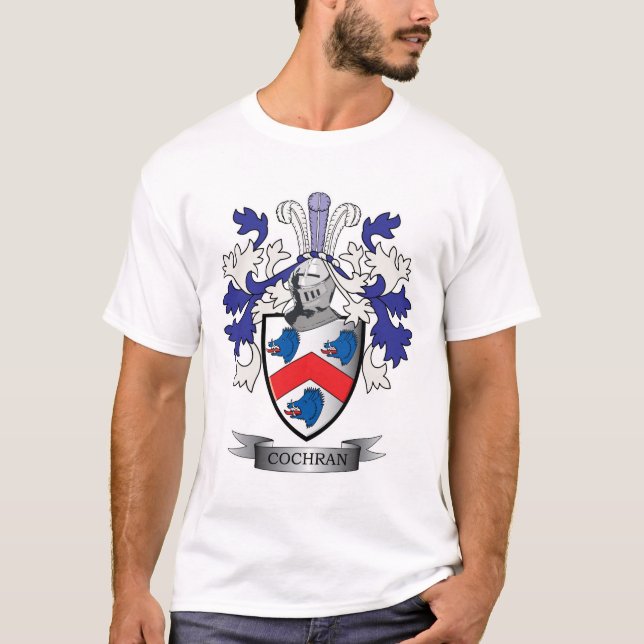 T-shirt Manteau de crête de famille de Cochran des bras (Devant)