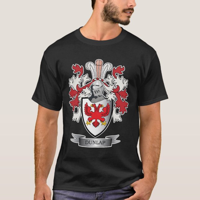 T-shirt Manteau de crête de famille de Dunlap des bras (Devant)
