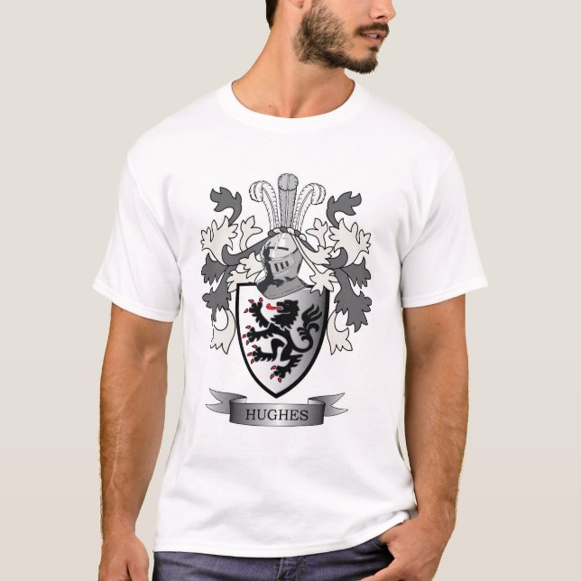 T-shirt Manteau de crête de famille de Hughes des bras (Devant)