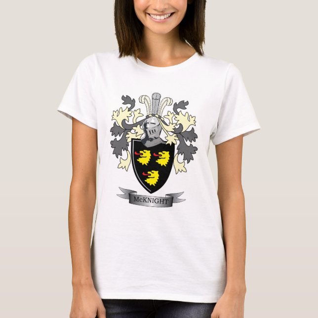 T-shirt Manteau de crête de famille de McKnight des bras (Devant)