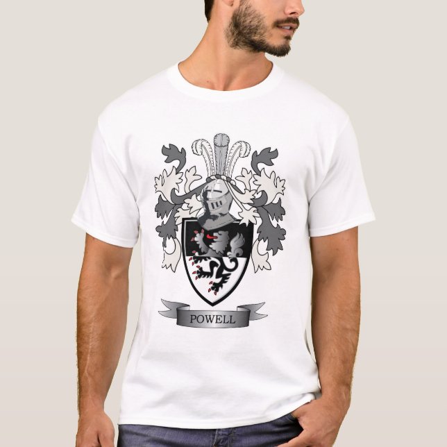 T-shirt Manteau de crête de famille de Powell des bras (Devant)