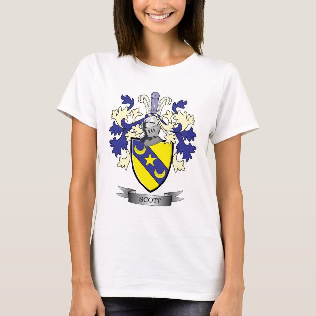 T-shirt Manteau de crête de famille de Scott des bras (Devant)