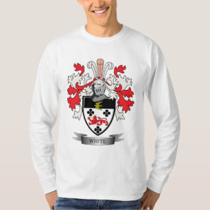 T-shirt Manteau de crête de famille des bras blanc