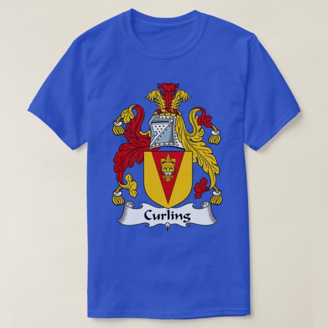 T-shirt Manteau de curling Armoiries de la famille Chemise (Design devant)