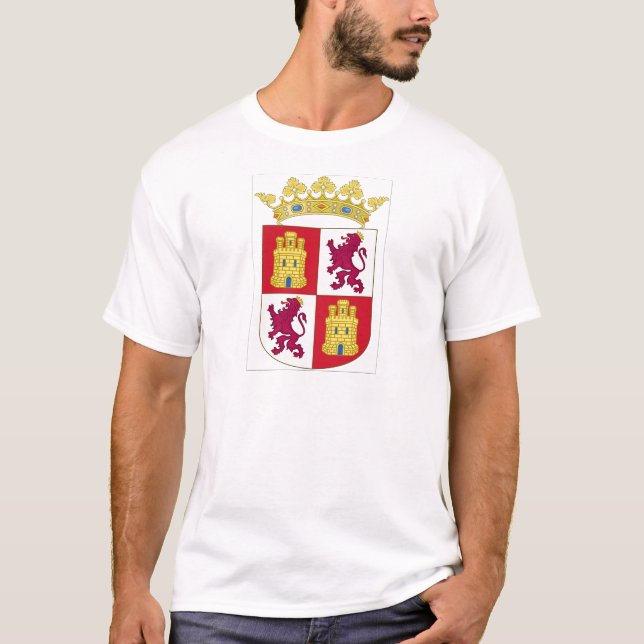 T-shirt Manteau de la Castille y Léon (Espagne) des bras (Devant)