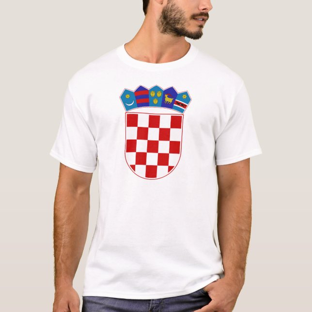 T-shirt Manteau de la Croatie des bras (Devant)