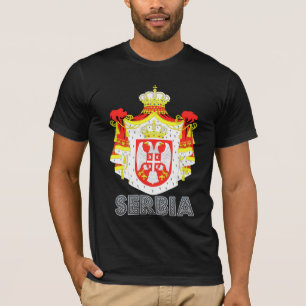 T-shirt Manteau de la Serbie des bras
