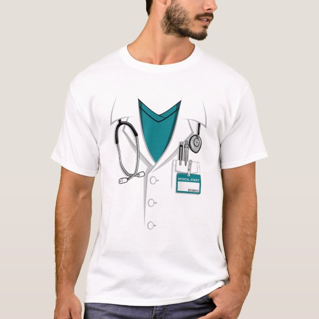 T-shirt Manteau de laboratoire blanc - Costume d'Halloween (Devant)