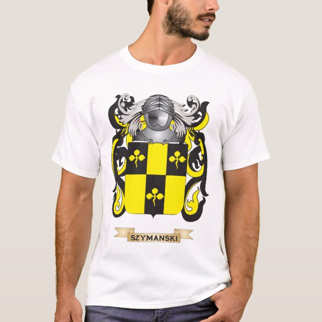 T-shirt Manteau de Szymanski des bras (crête de famille) (Devant)