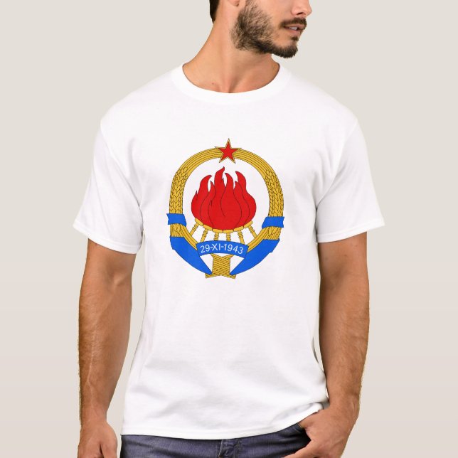 T-shirt Manteau des bras de la Yougoslavie (1945-1992) (Devant)