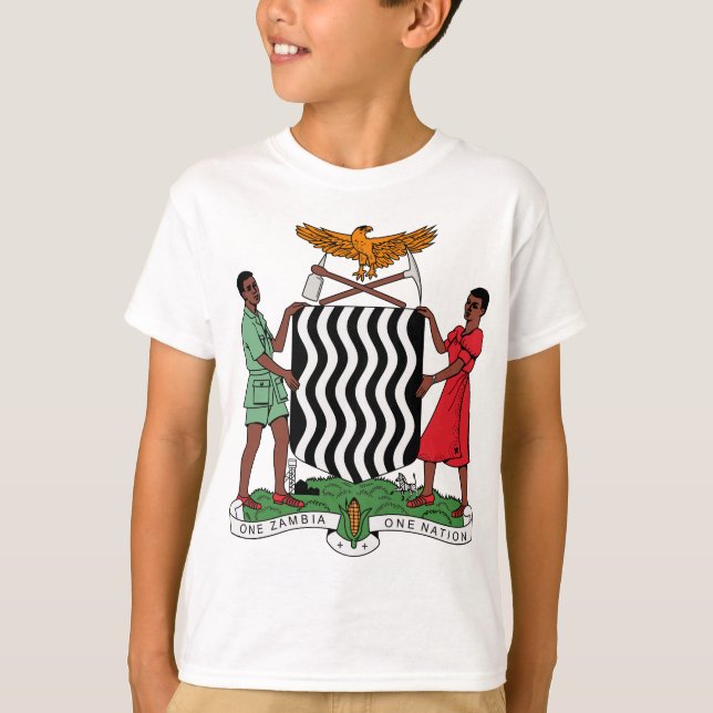 T-shirt Manteau des bras de la Zambie (Devant)