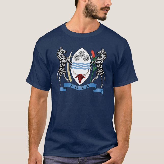 T-shirt Manteau du Botswana des chemises de bras (Devant)