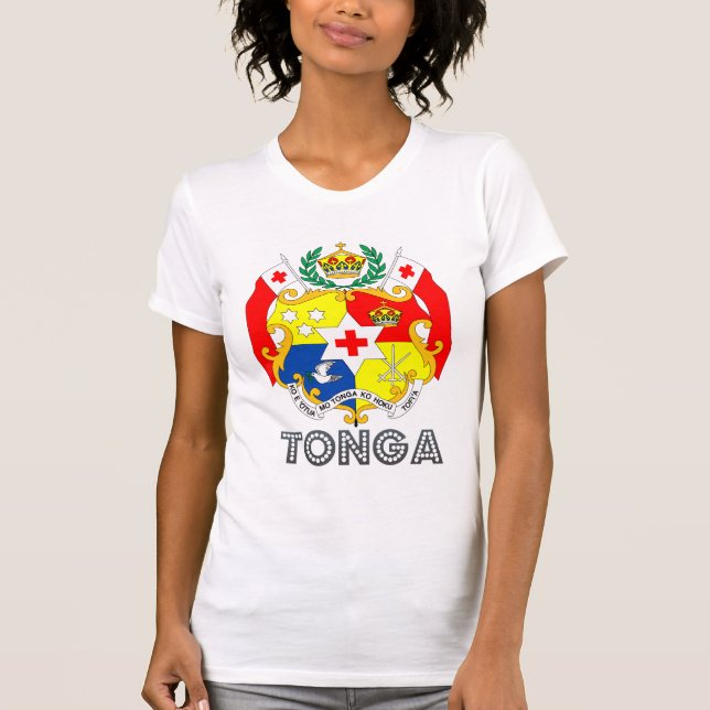 T-shirt Manteau du Tonga des bras (Devant)