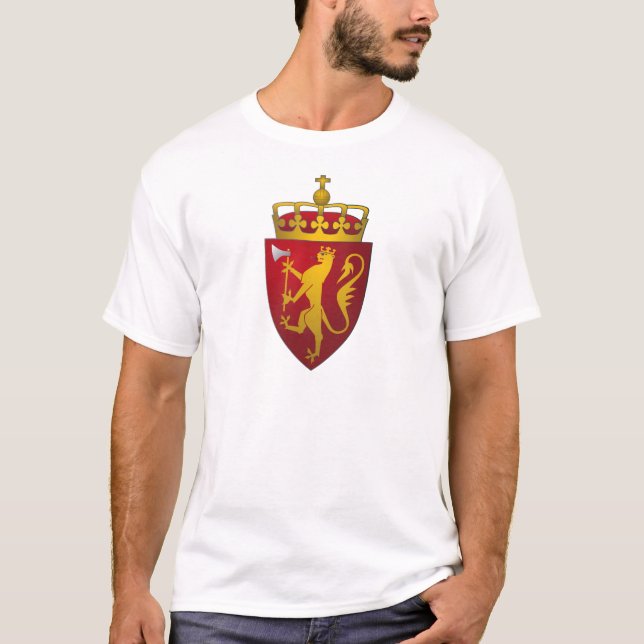 T-shirt Manteau norvégien d'héraldique de Scandinave de (Devant)