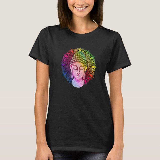 T-shirt Mantra bouddhiste zen Mandala coloré Bouddhisme ze (Devant)