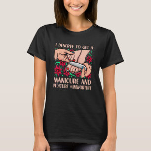 T-shirt Manucure Pedicure Femmes Pamperer Nail Wellness Sk