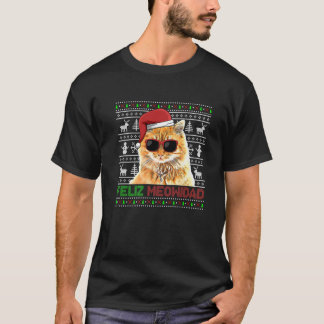 T-shirt Manx Cat Feliz Meowidad Funny Christmas